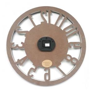 Horloge murale Carya Blanc - En partie en bois massif - 5 x 55 x 55 cm