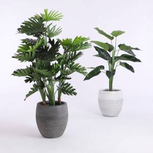 Plante artificielle Philodendron Vert - Matière plastique - 80 x 120 x 80 cm