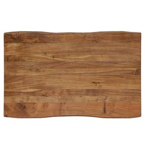 Table basse marron/noir 110x70cm pieds X Noir - Marron - Métal - Bois massif - 70 x 40 x 110 cm