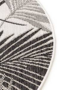 Outdoor Teppich rund Cleo 20 Schwarz - Textil - 150 x 1 x 150 cm