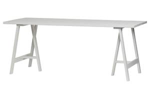 Tischplatte Tablo Weiß - Massivholz - Holzart/Dekor - 220 x 3 x 80 cm