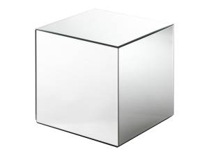 Beistelltisch CUBIX Silber - Glas - 35 x 35 x 35 cm