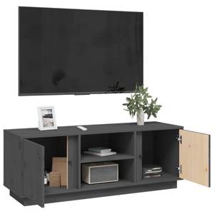 TV-Schrank D983 Grau - Massivholz - 35 x 41 x 110 cm