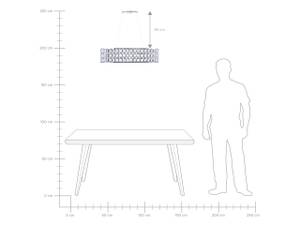 Pendelleuchten TENNA Silber - Metall - 93 x 133 x 29 cm