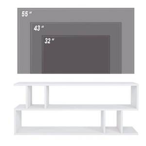 TV-Schrank Piramide weiß Weiß - Holzwerkstoff - 120 x 50 x 36 cm