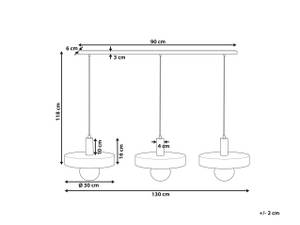 Lampe suspension HARENA Noir - Doré - Métal - 130 x 118 x 30 cm