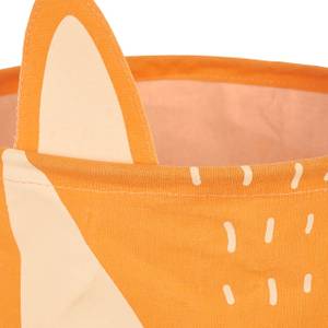 Bac de rangement chambre enfant renard Noir - Orange - Blanc - Matière plastique - Textile - 35 x 56 x 35 cm