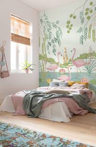 Fototapete Flamingo Vibes 610840 Naturfaser - Textil - 200 x 280 x 280 cm