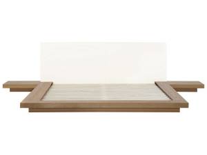 Doppelbett ZEN Eiche Hell - Weiß - 229 x 86 x 328 cm