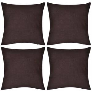 Housse de coussin Marron - 50 x 50 cm