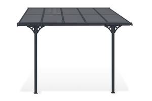 Pergola/Carport KLEO adossé Gris - Largeur : 300 cm