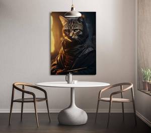 Leinwandbild Night Cat 100 x 150 cm