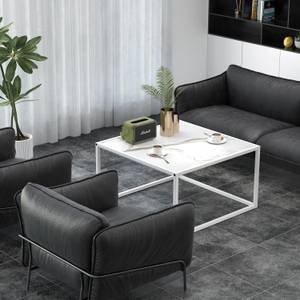 Couchtisch VH33323ITDE Weiß - Metall - 70 x 40 x 70 cm