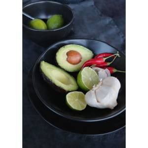 Assiettes creuses Organic (lot de 4) Noir