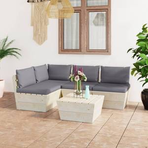 Mobilier de jardin Gris - Bois/Imitation - Textile - 60 x 30 x 60 cm