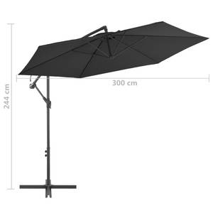 Parasol en porte-à-faux Noir