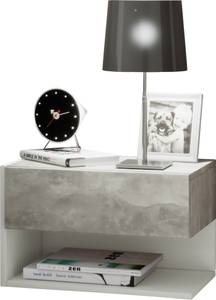 Nachttisch Dormal Grau - Weiß - Holzwerkstoff - 46 x 30 x 30 cm