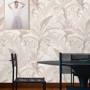 Papier Peint Forêt Tropicale Beige Beige - Papier - 200 x 250 x 1 cm