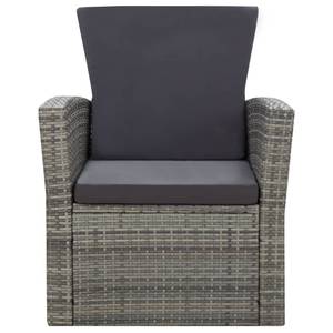 Garten-Sofagarnitur (4-teilig) 3012362-2 Grau - Metall - Rattan - 50 x 35 x 85 cm