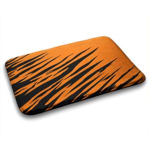 Badteppich Tiger-Streifen Orange - Textil - 90 x 60 x 90 cm