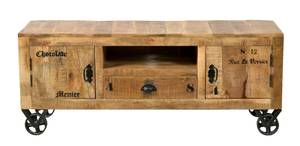 RUSTIC Lowboard Braun - Massivholz - Holzart/Dekor - 140 x 55 x 40 cm