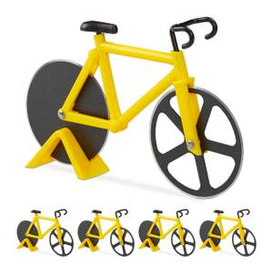 5 x Fahrrad Pizzaschneider gelb Schwarz - Gelb