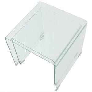 Nesting-Tisch(2er Set) 244191 Glas - 42 x 42 x 42 cm