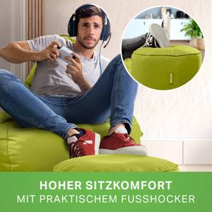 Gaming Sitzsack + Hocker "Cozy+Cube" Grün