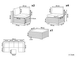 Lounge Set BELVEDERE 7-tlg Braun