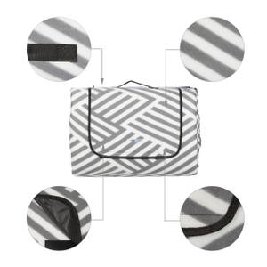 Couverture de pique-nique XXL 300x300 cm Noir - Gris - Blanc - Métal - Matière plastique - Textile - 300 x 1 x 300 cm