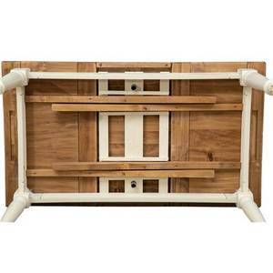 Table Manger Rustique Marron - Blanc