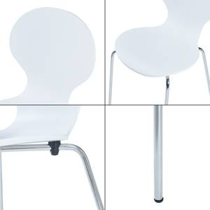 4 chaises de salle à manger Etne Blanc