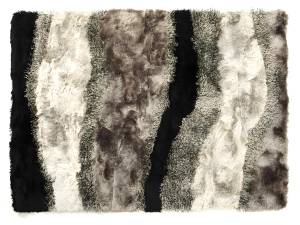 Tapis de salon ECUME Noir - Textile - 140 x 3 x 200 cm