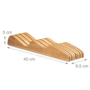 Messerblock Bambus für Schublade Breite: 10 cm