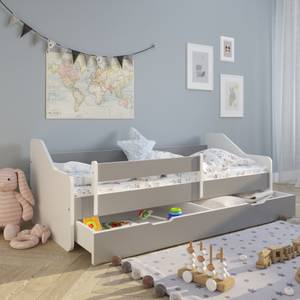 Kinderbett Dakota mit Schublade Grau - Holzwerkstoff - 80 x 65 x 160 cm