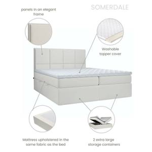 Boxspringbett Somerdale Schwarz - Breite: 120 cm