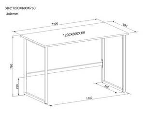 Schreibtisch WORKSPACE LIGHT Buche Dekor - Silber