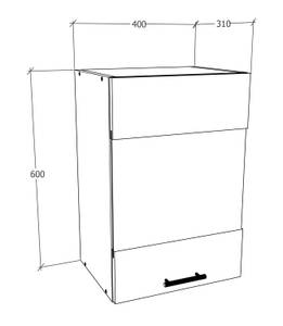 Hängeschrank Esilo Anthrazit - Weiß