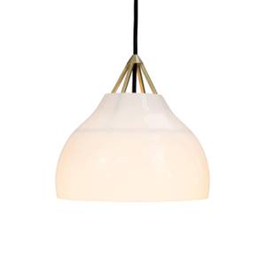 Suspension Pyra Laiton - Verre blanc - Blanc