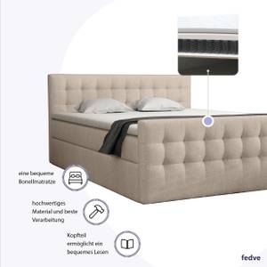 Boxspringbett Pumikas Lux Beige - Breite: 140 cm