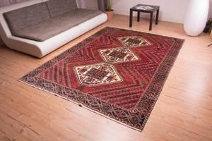 Sharbabak - 256x189cm Rot - Naturfaser - 189 x 1 x 256 cm