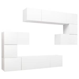 TV-Schrank 8er Set D938 Weiß - Tiefe: 80 cm