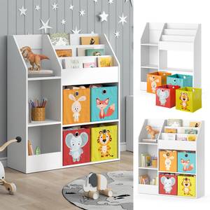 Bücherregal Luigi 4er-Set Weiß - Holzwerkstoff - 100 x 114 x 31 cm