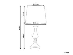 Lampe de table HODMO Doré - Blanc - Métal - 30 x 63 x 30 cm