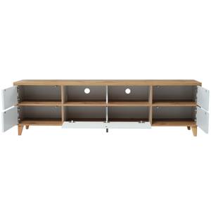 TV-Lowboard NaturLucy Ⅱ Weiß - Holzwerkstoff - Massivholz - 37 x 51 x 175 cm