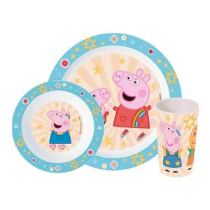 Frühstücksset Peppa Pig 3er Set Kunststoff - 1 x 1 x 1 cm