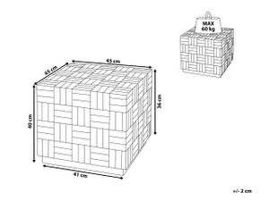 Couchtisch GAMETI Braun - Massivholz - 45 x 40 x 45 cm