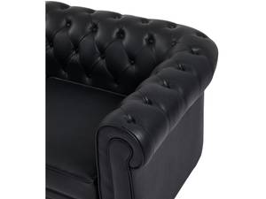 Sofa TOLEDO Schwarz - Echtleder - 163 x 72 x 228 cm