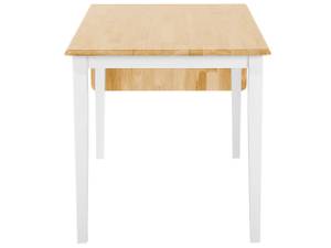 Klappbarer Tisch LOUISIANA Braun - Weiß - Massivholz - 75 x 74 x 120 cm