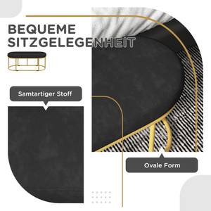 Sitzbank 831-657V00BK Schwarz - Textil - 37 x 43 x 100 cm